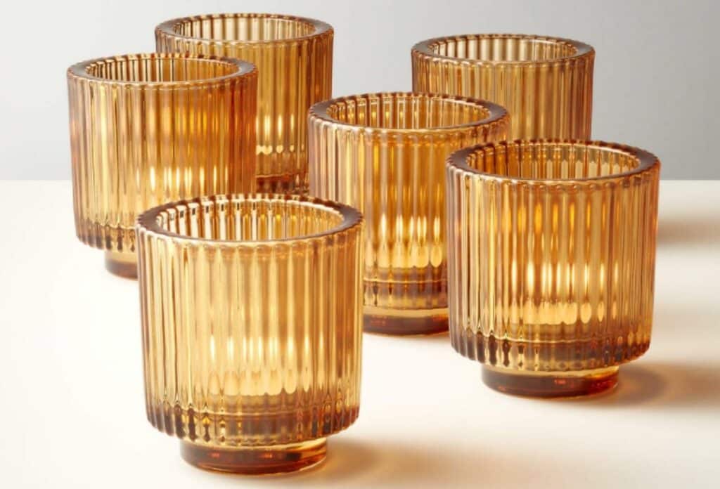 amber tealight candle holders from CB2 fall home essentials